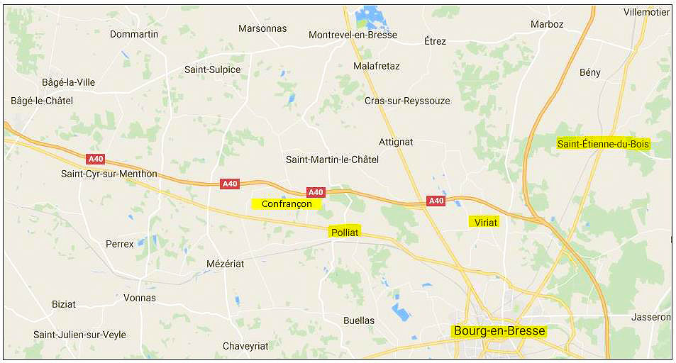 La Bresse burgienne (d’après google.maps)